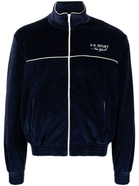 logo-embroidered zipped sweatshirt by SPORTY&RICH