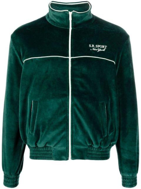 logo-embroidered zipped sweatshirt by SPORTY&RICH