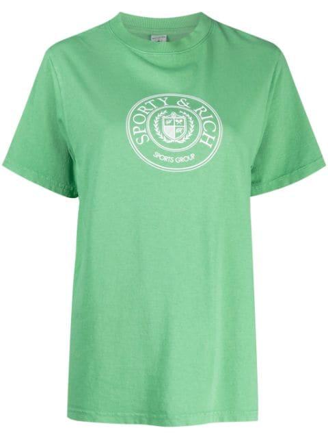 logo-print cotton T-shirt by SPORTY&RICH