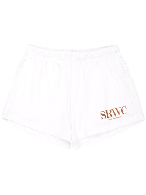 logo-print cotton shorts by SPORTY&RICH