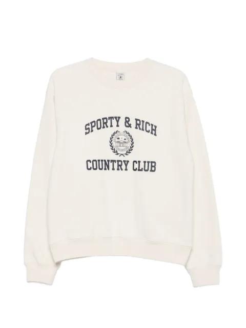 logo-print cotton sweater by SPORTY&RICH