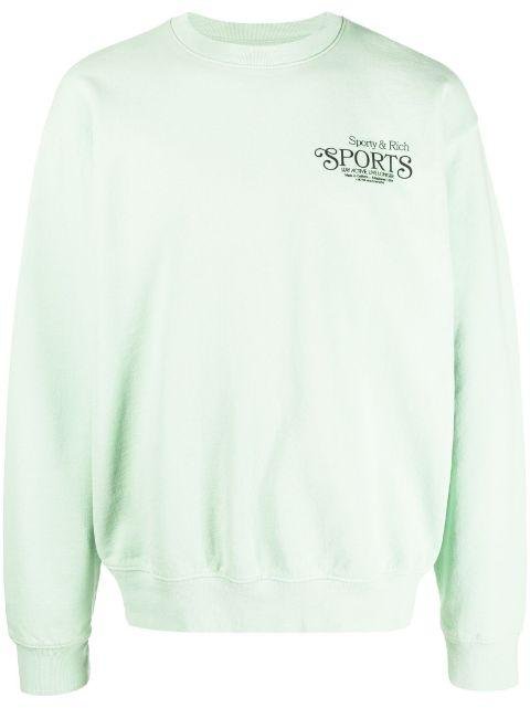 logo-print cotton sweatshirt by SPORTY&RICH