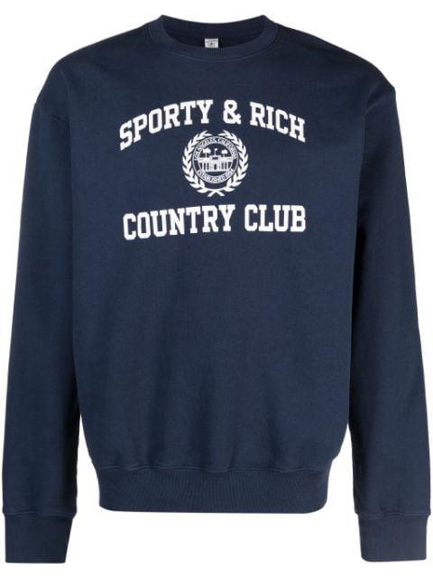 logo-print cotton sweatshirt by SPORTY&RICH