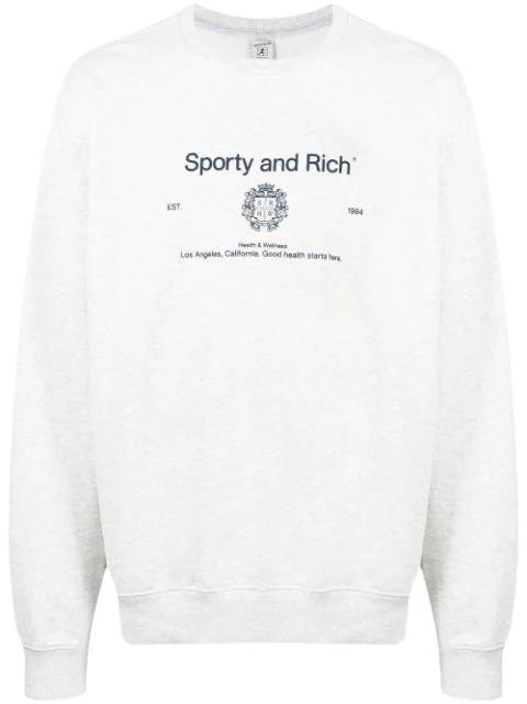 logo-print cotton sweatshirt by SPORTY&RICH