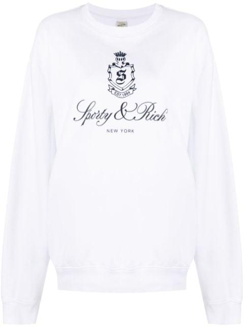 logo-print cotton sweatshirt by SPORTY&RICH