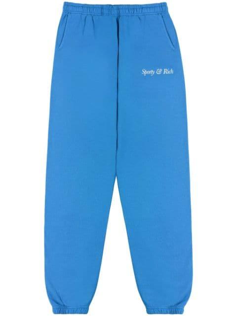 logo-print cotton track pants by SPORTY&RICH