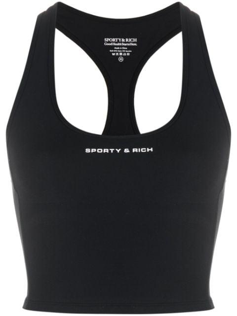 logo-print crop top by SPORTY&RICH