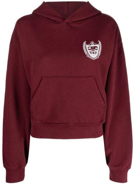logo-print cropped hoodie by SPORTY&RICH