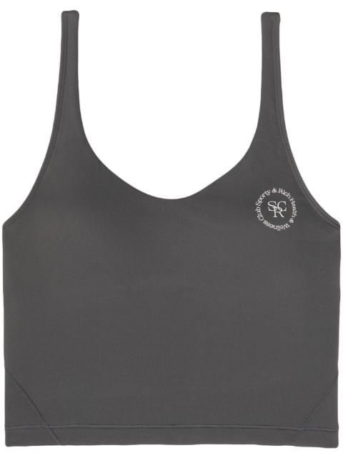 logo-print cropped top by SPORTY&RICH