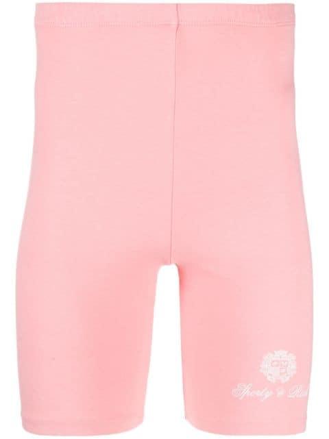 logo-print cycling shorts by SPORTY&RICH