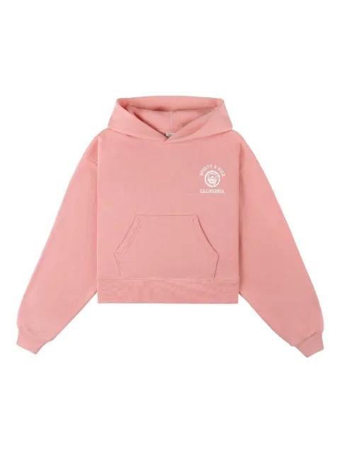 logo-print long-sleeve hoodie by SPORTY&RICH