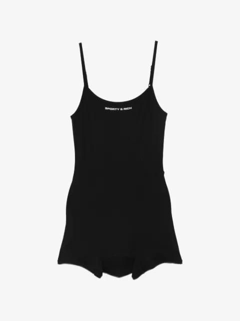 logo-print playsuit by SPORTY&RICH