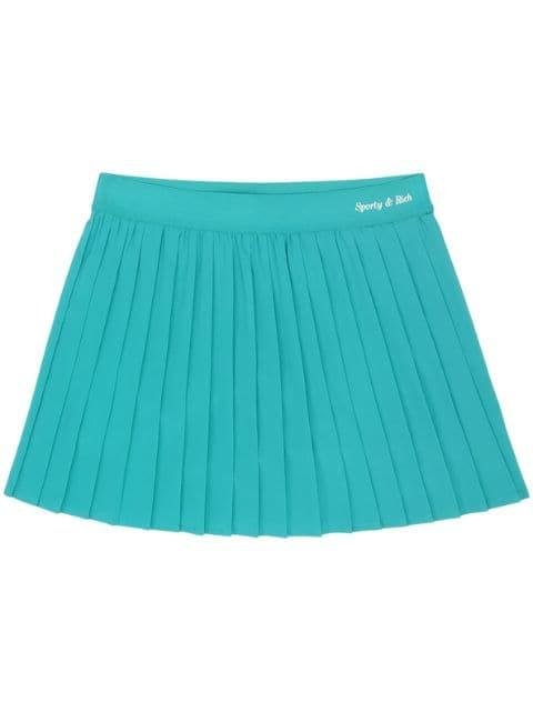 logo-print pleated tennis skirt by SPORTY&RICH