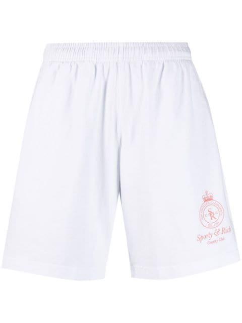 logo-print shorts by SPORTY&RICH