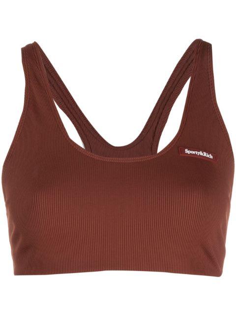 logo-print sports bra by SPORTY&RICH