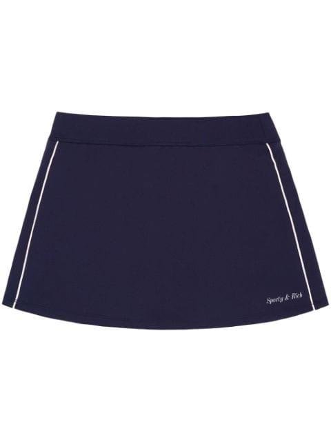 logo-print stripe-detail tennis miniskirt by SPORTY&RICH
