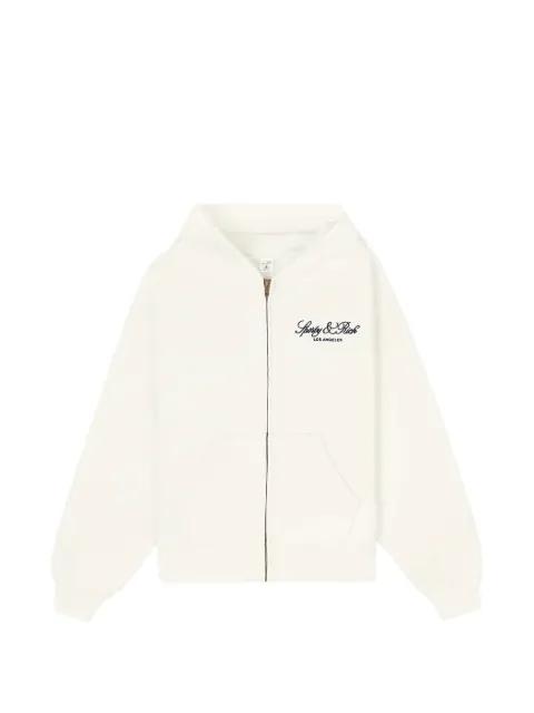 logo-print zip-up hoodie by SPORTY&RICH