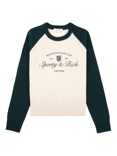long-sleeved embroidered sweater by SPORTY&RICH