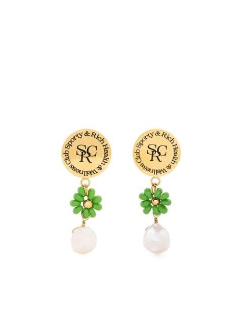 pearl resin drop earrings by SPORTY&RICH