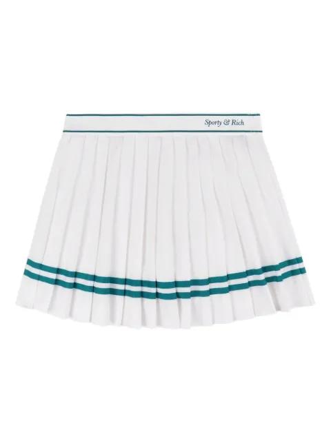 pleated stripe mini skirt by SPORTY&RICH