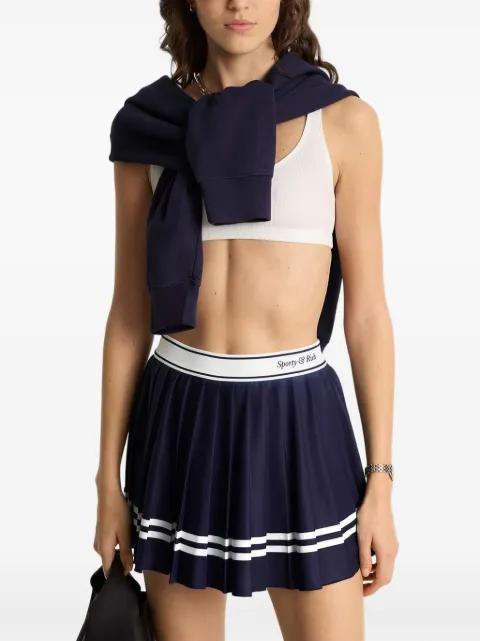 pleated stripe mini skirt by SPORTY&RICH