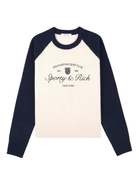 raglan-sleeve embroidered sweater by SPORTY&RICH