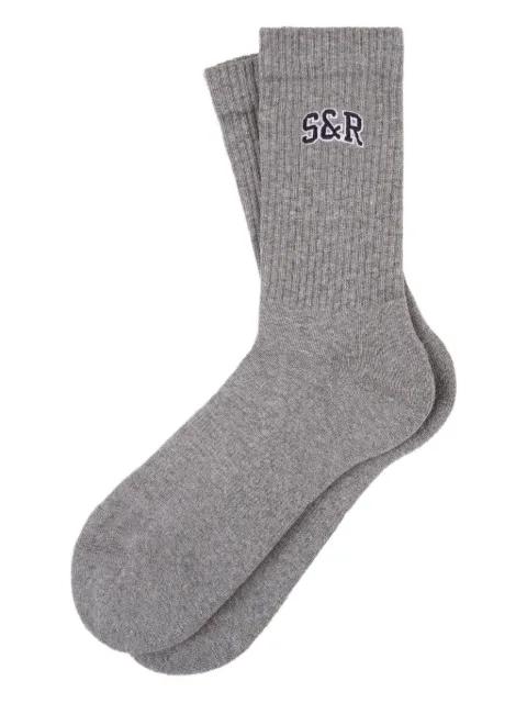 ribbed embroidered socks by SPORTY&RICH