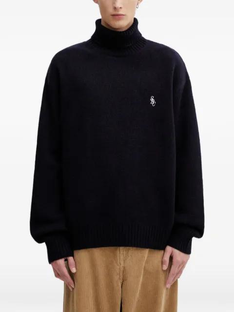 roll neck embroidered sweater by SPORTY&RICH