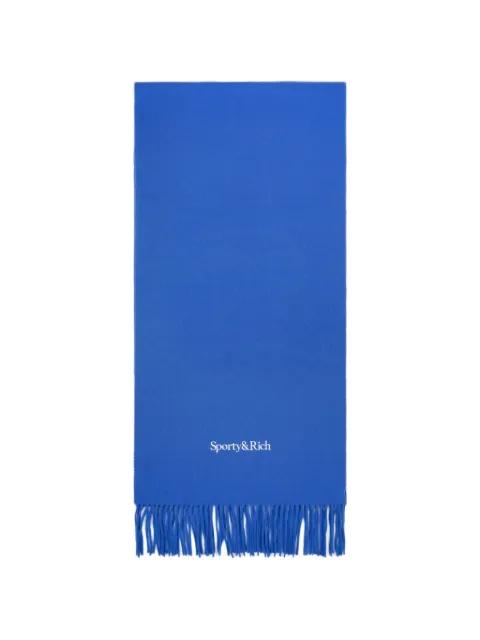 serif-logo fringe scarf by SPORTY&RICH
