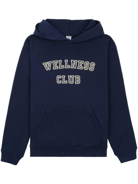 slogan-print cotton hoodie by SPORTY&RICH