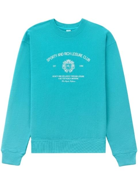slogan-print crew-neck sweatshirt by SPORTY&RICH