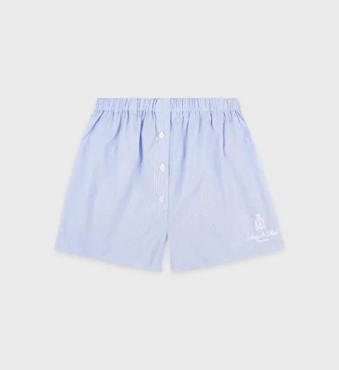 striped button-fly shorts by SPORTY&RICH