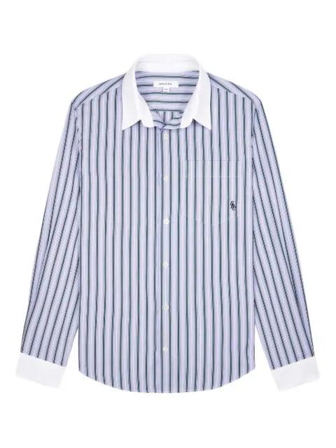 striped contrast-collar shirt by SPORTY&RICH