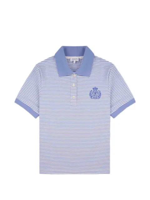striped embroidered-logo polo shirt by SPORTY&RICH