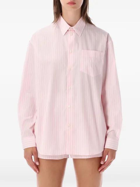 striped embroidered-logo shirt by SPORTY&RICH