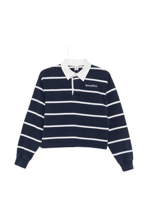 striped-pattern cropped rugby shirt by SPORTY&RICH