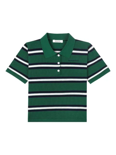 striped polo top by SPORTY&RICH