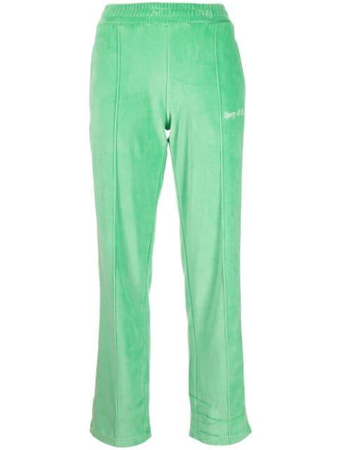 towelling-finish logo-embroidered track pants by SPORTY&RICH