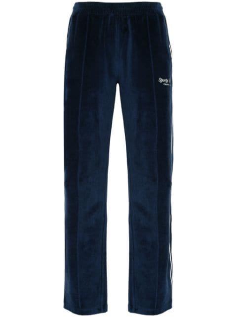 velour cotton track pants by SPORTY&RICH