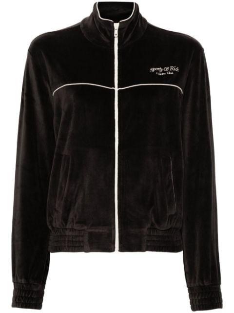velour zip-up jacket by SPORTY&RICH