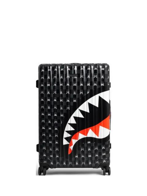 Shark Mouth checkered suitcase by SPRAYGROUND