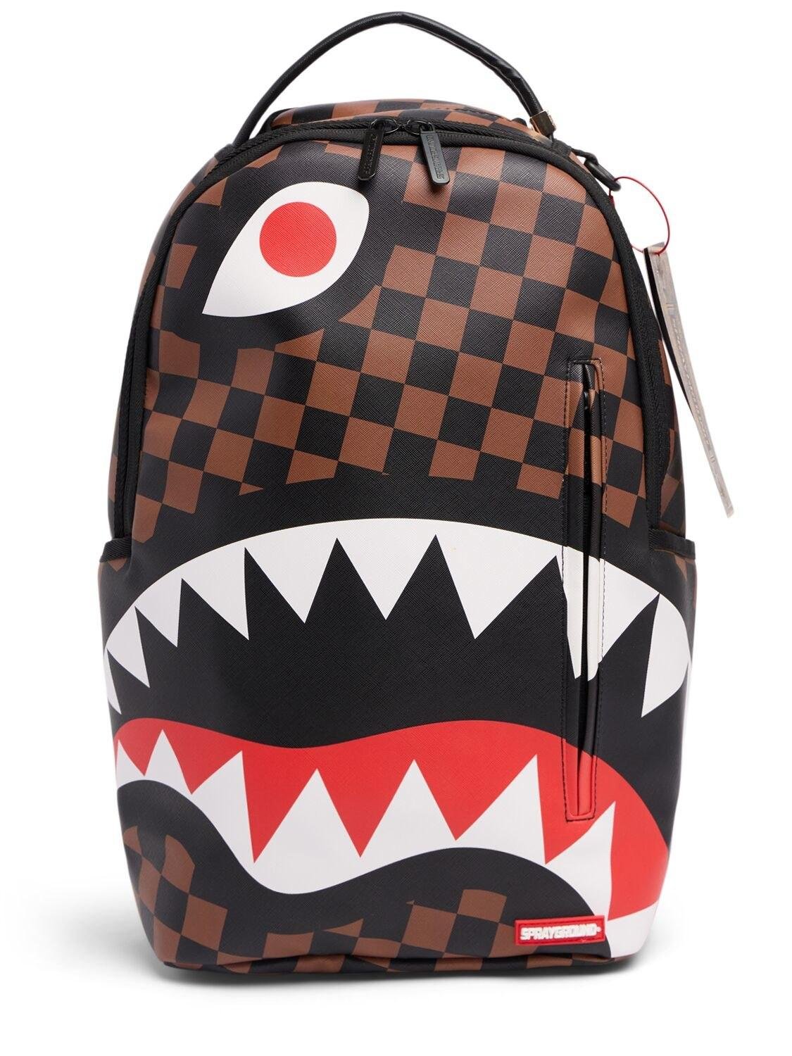 Shark Print Canvas Backpack by SPRAYGROUND