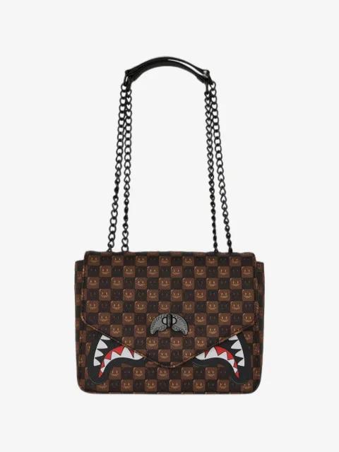 Sharks In Paris check-pattern shark-mouth shoulder bag by SPRAYGROUND
