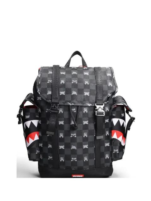 check-pattern shark-mouth backpack by SPRAYGROUND