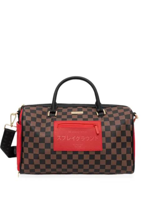 checkerboard-print holdall by SPRAYGROUND