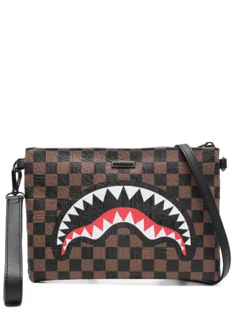 chessboard shark clutch by SPRAYGROUND