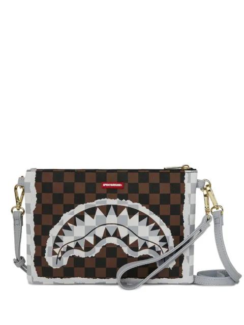 shark-print clutch bag by SPRAYGROUND