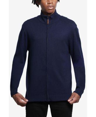 Men's Full Zip Mock Neck Sweater by SPRING + MERCER