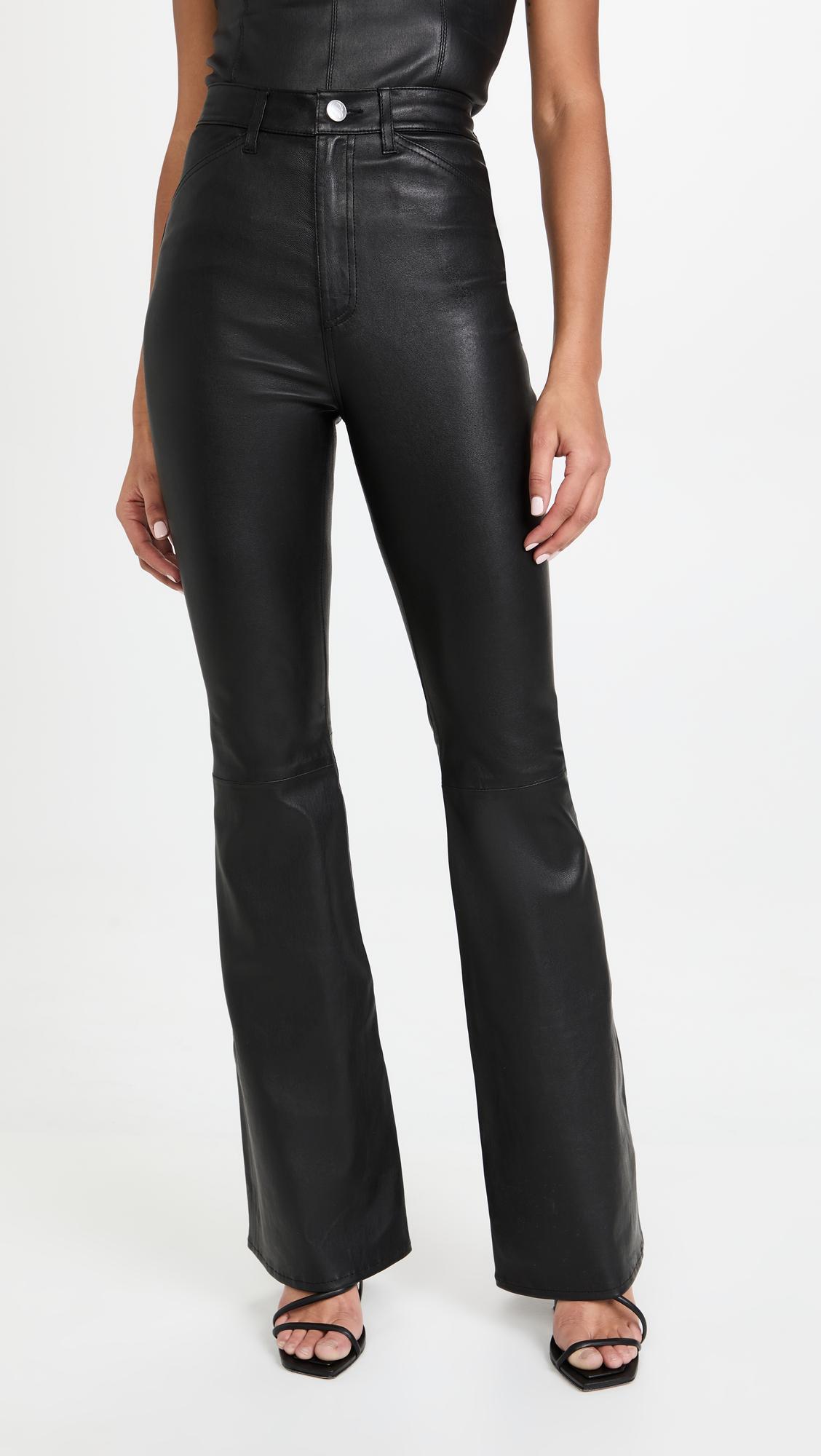 5 Pocket Micro Flare Leather Pants by SPRWMN