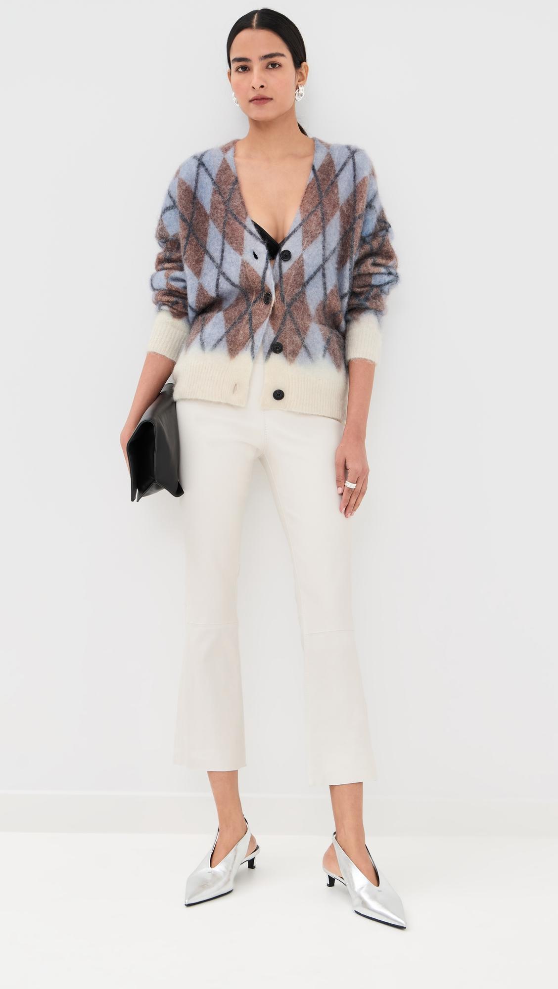 Leather Crop Flare Pants by SPRWMN
